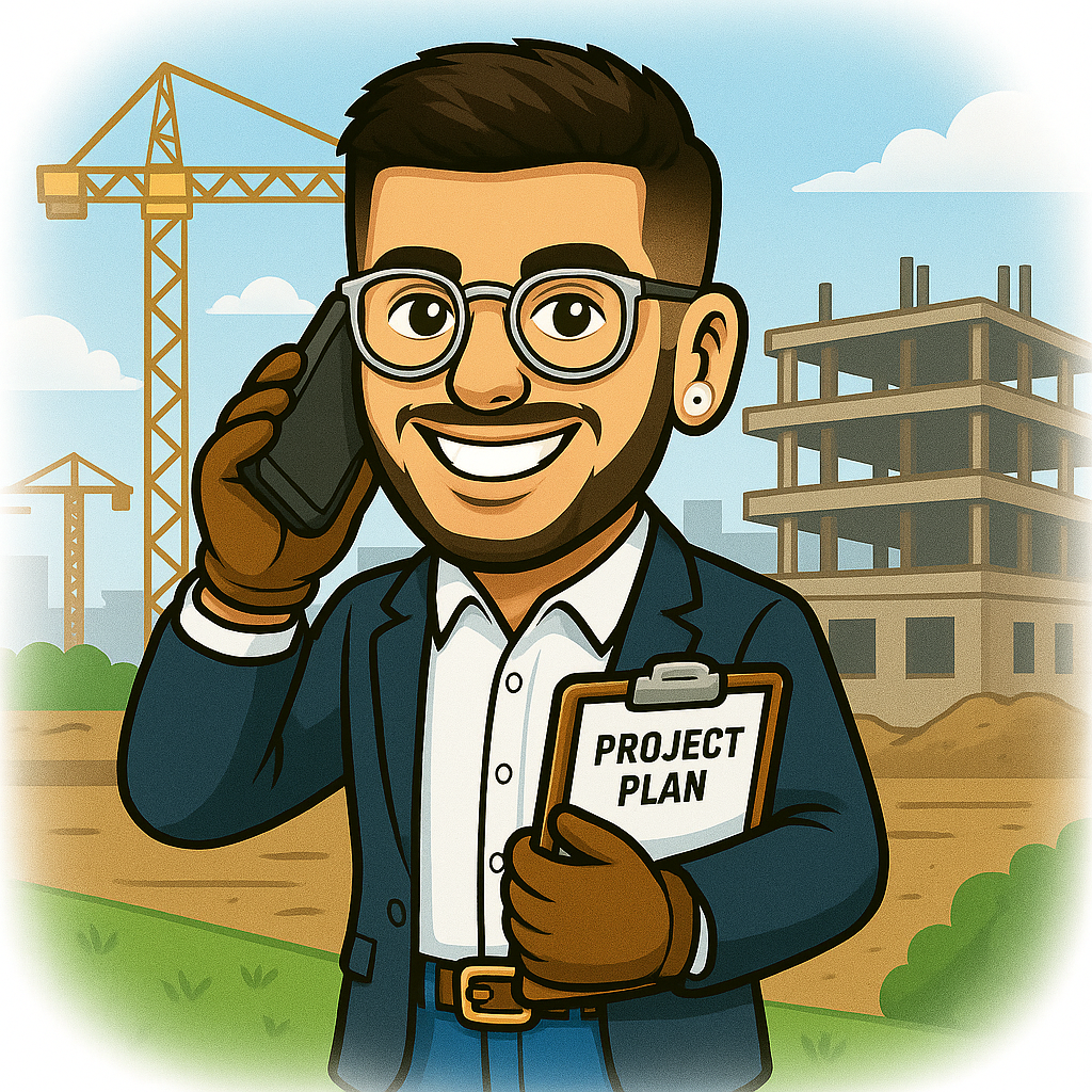 Karikatur Inhaber und Projektleiter Herr Dario Di Luciano